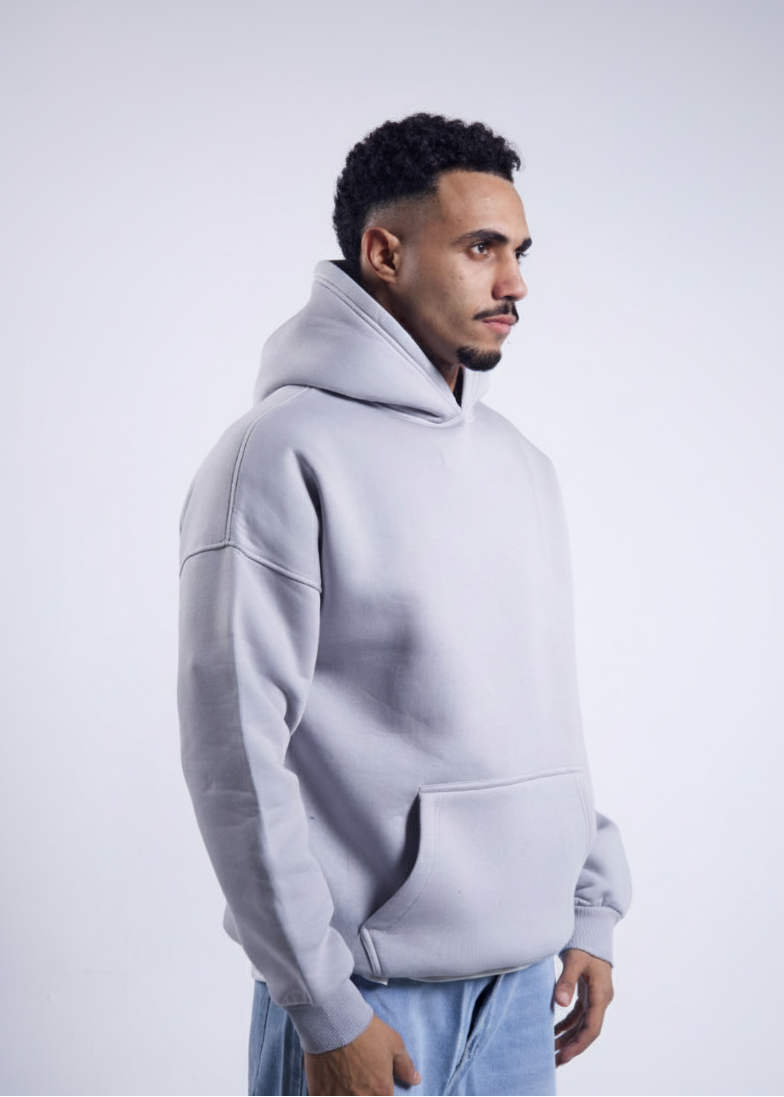 Oversized Hoodie - Silver