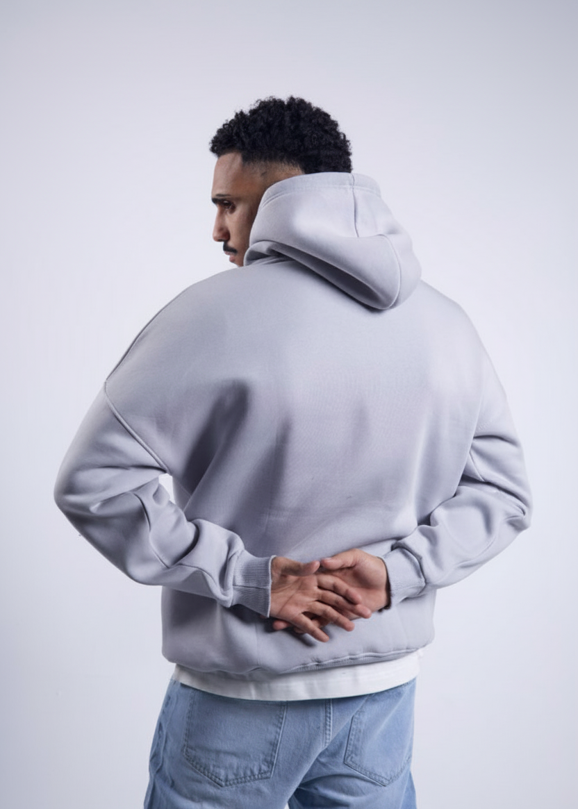 Oversized Hoodie - Silver