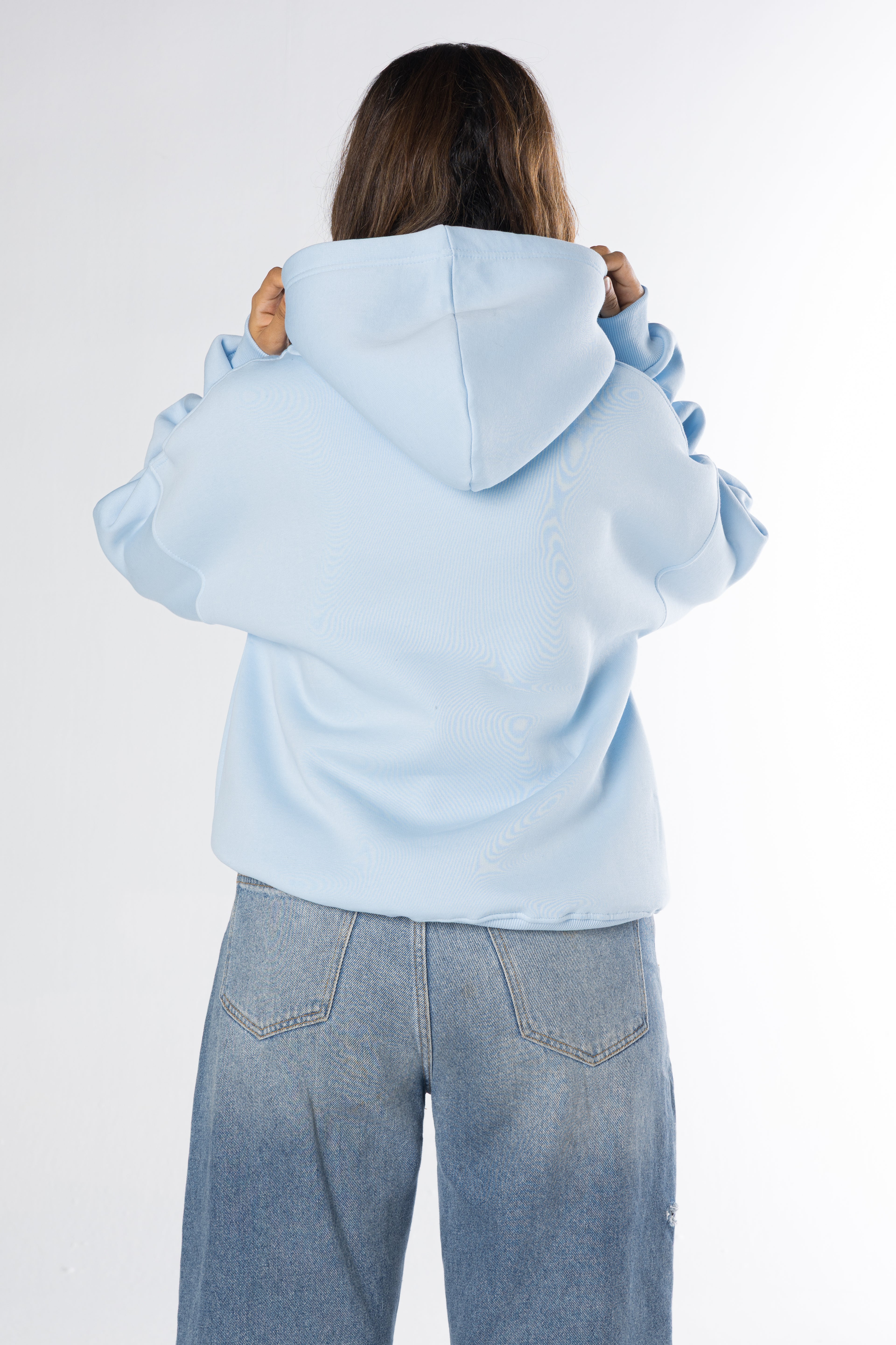 Boxy Fit Hoodie - Baby blue