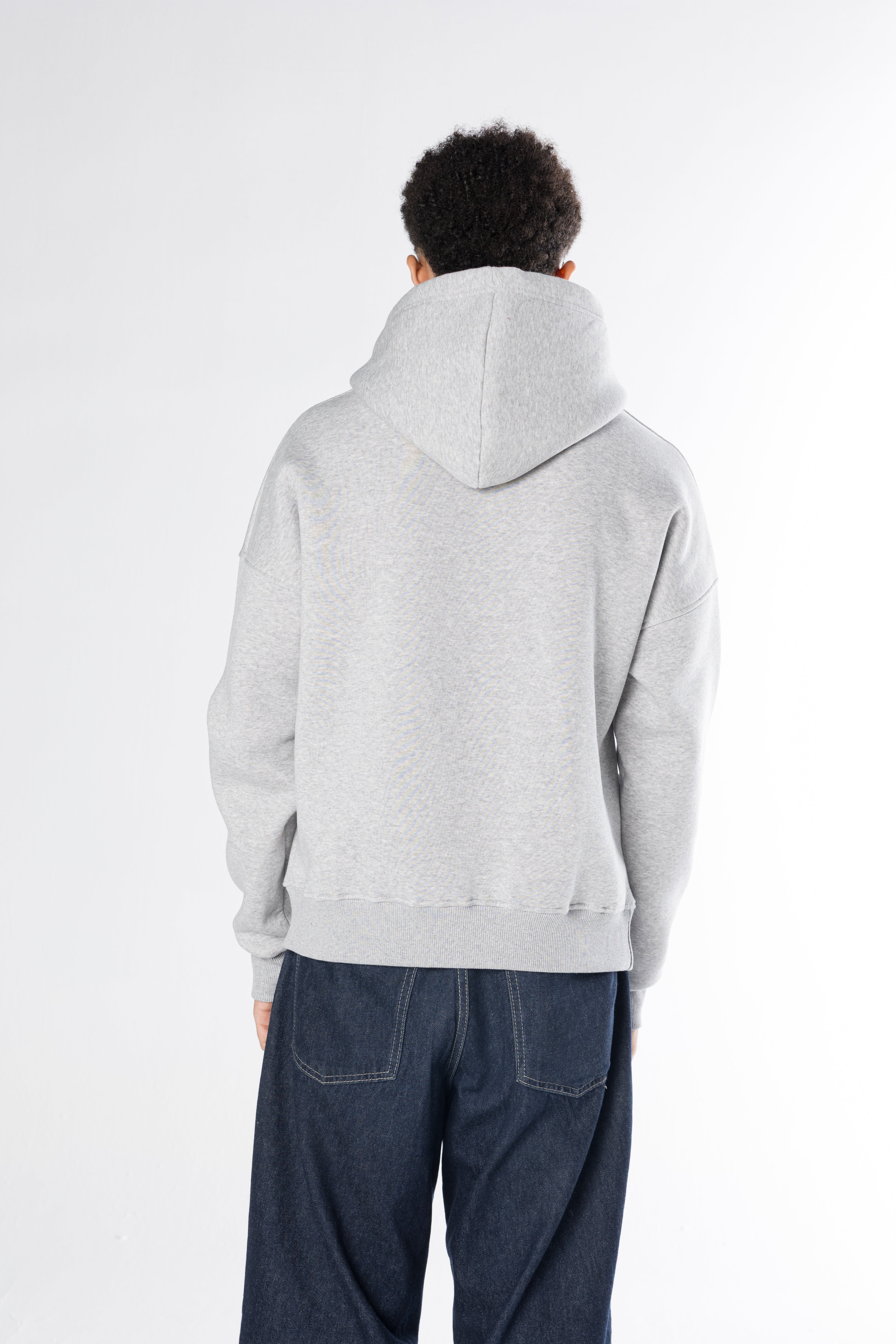 Boxy Fit Hoodie - Ash Grey