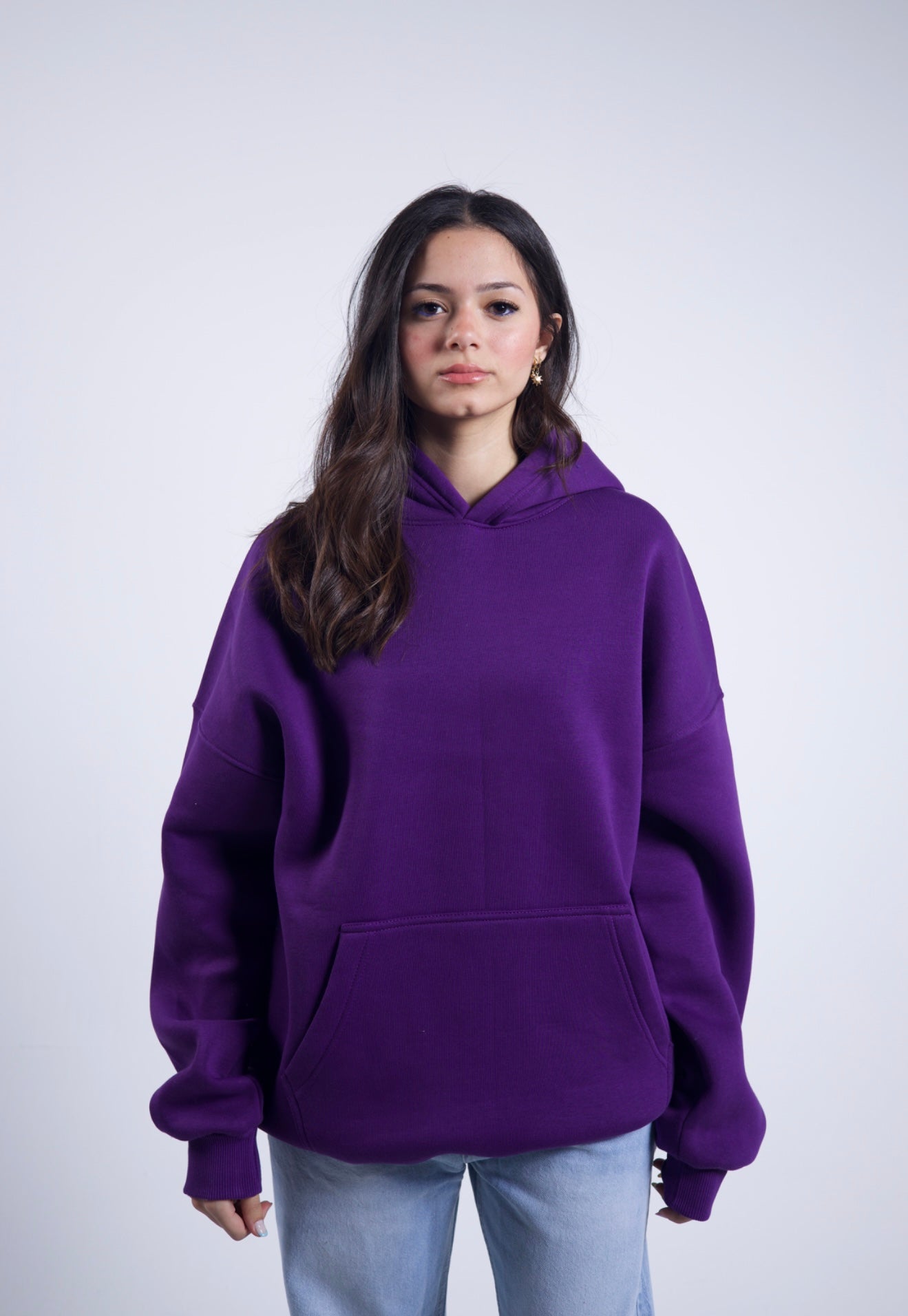 Oversized Hoodie - Dark Purple
