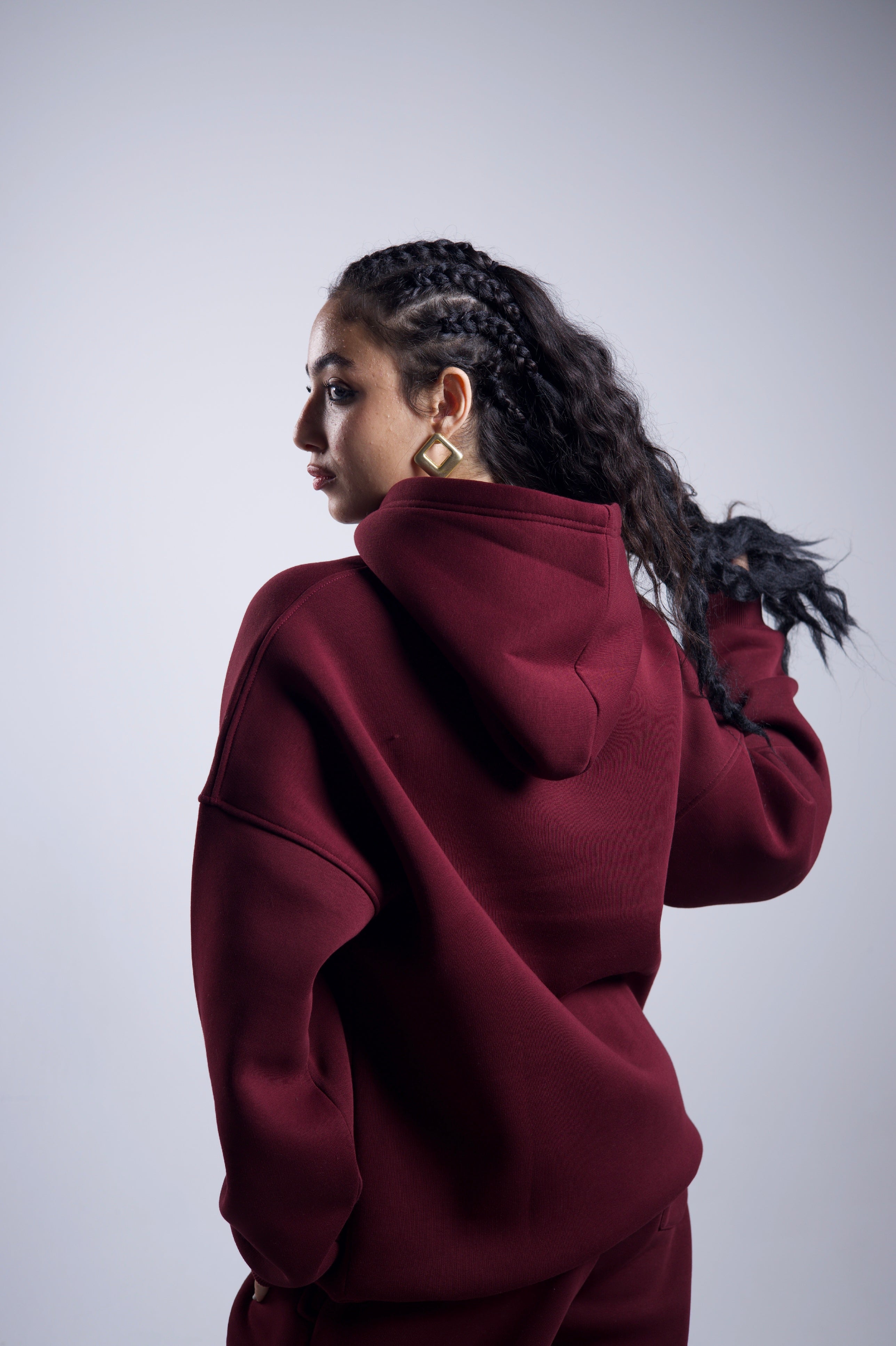 Oversized Hoodie - Burgundy