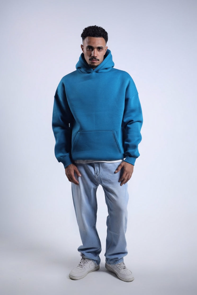 Oversized Hoodie - Petrol Blue