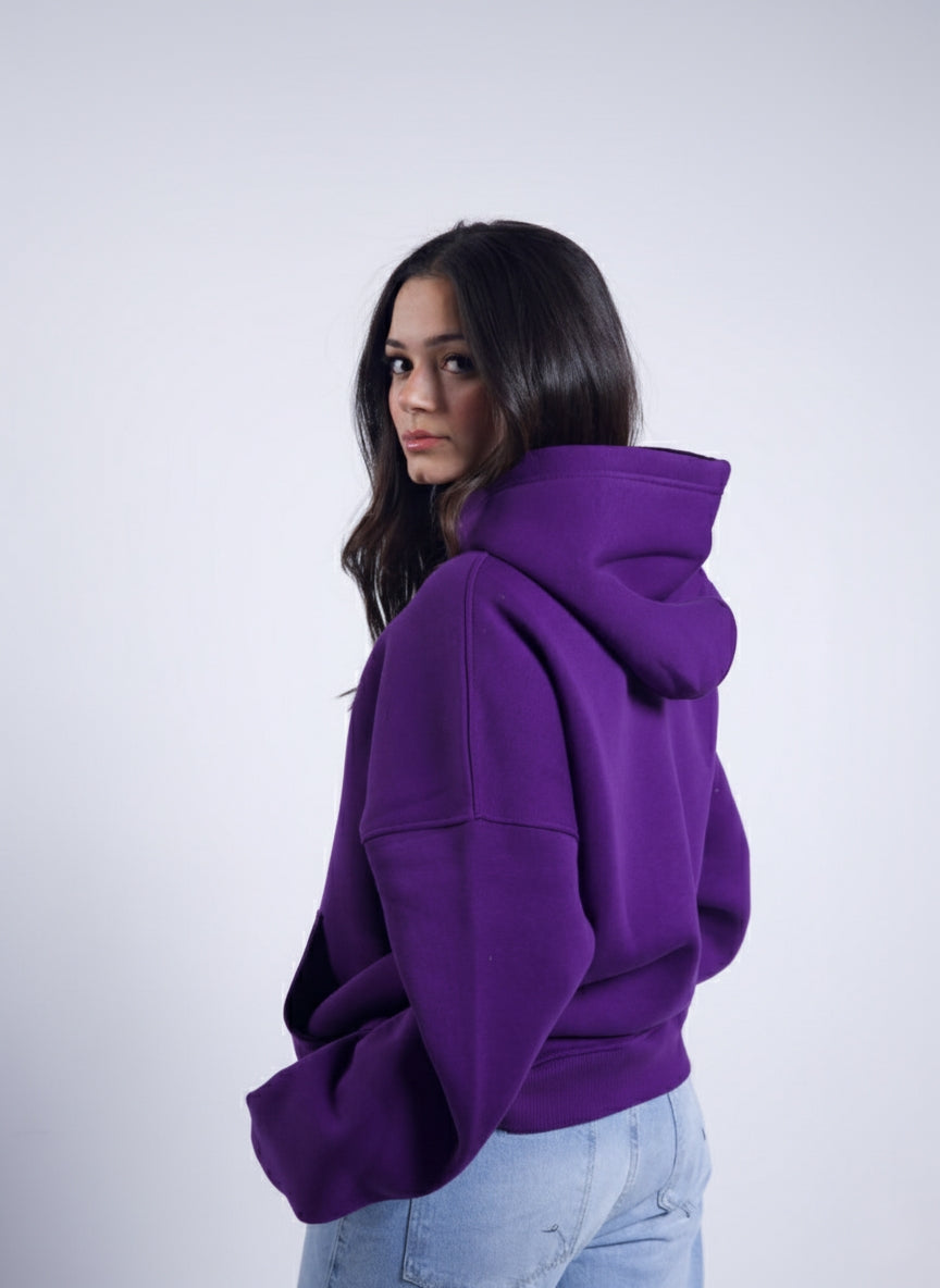 Oversized Hoodie - Dark Purple