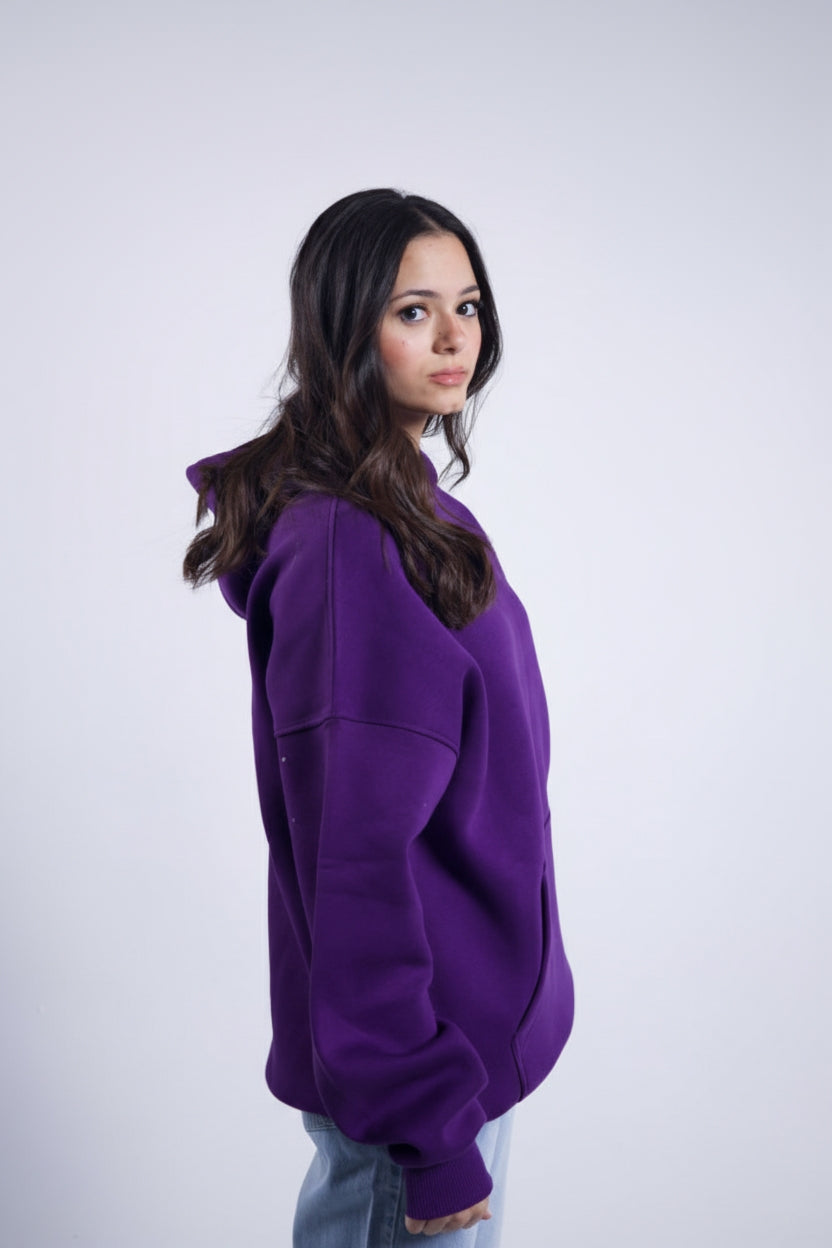 Oversized Hoodie - Dark Purple