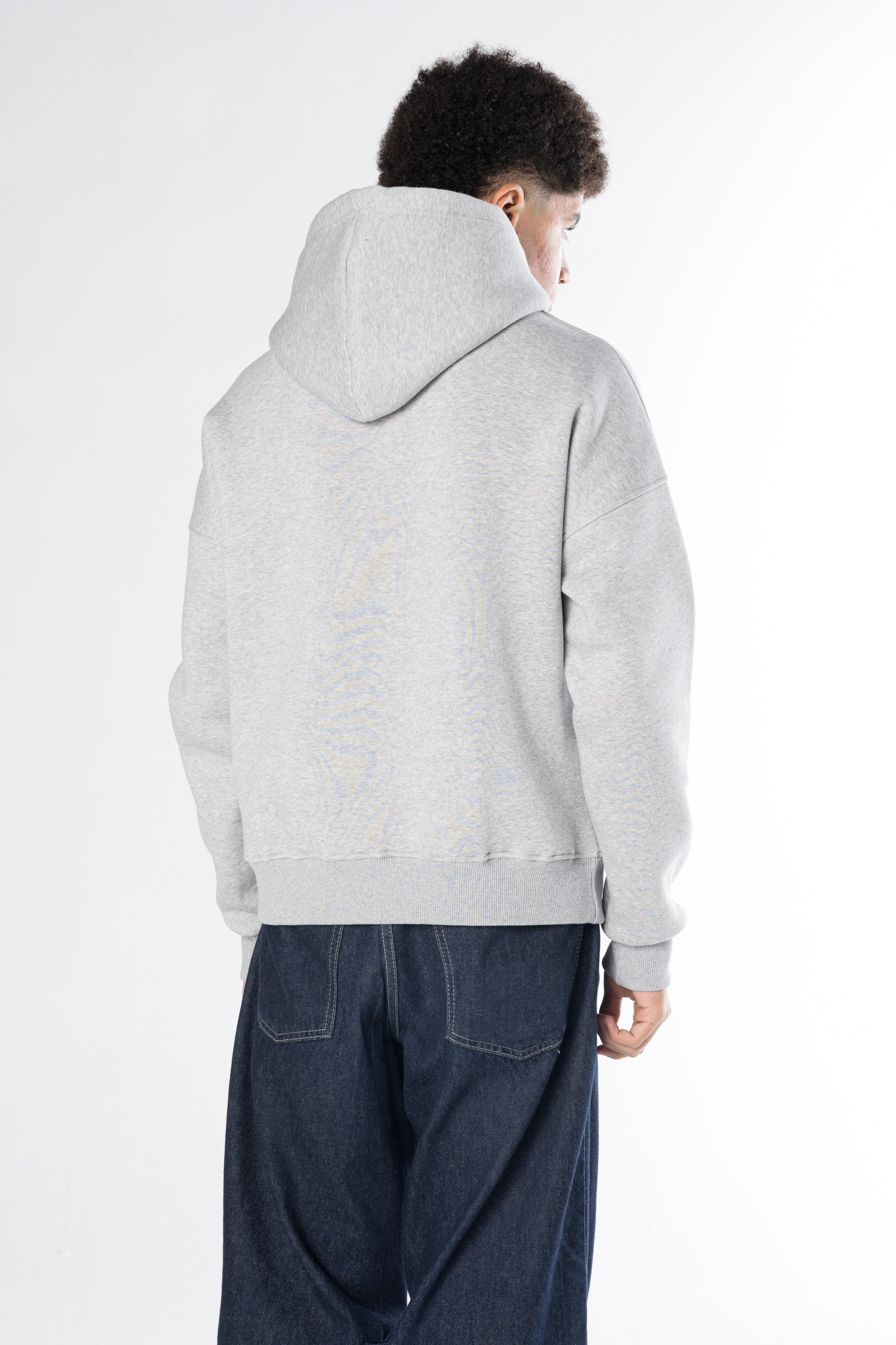 Boxy Fit Hoodie - Ash Grey