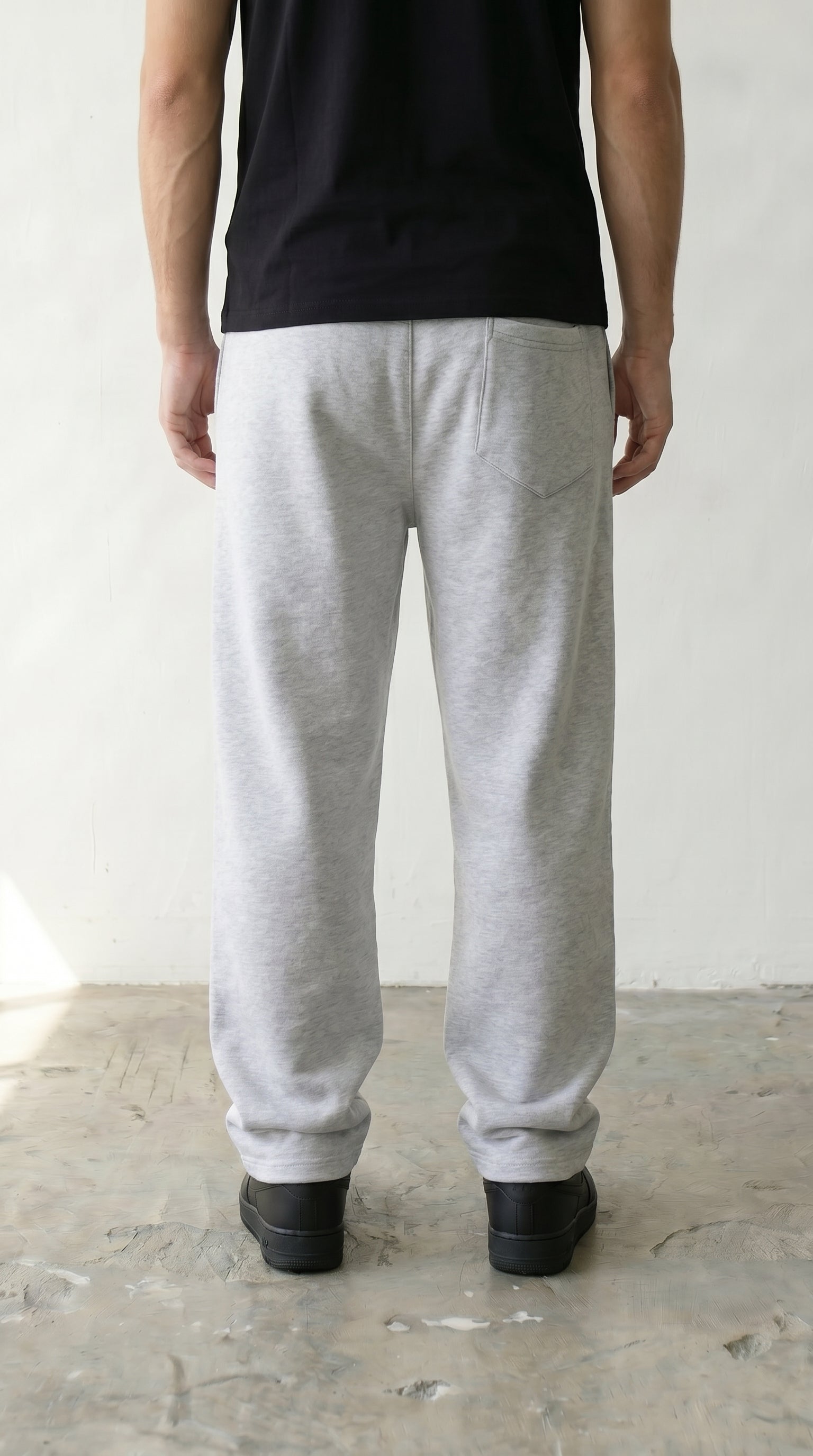 Wide Leg Sweatpants - Ash Gery