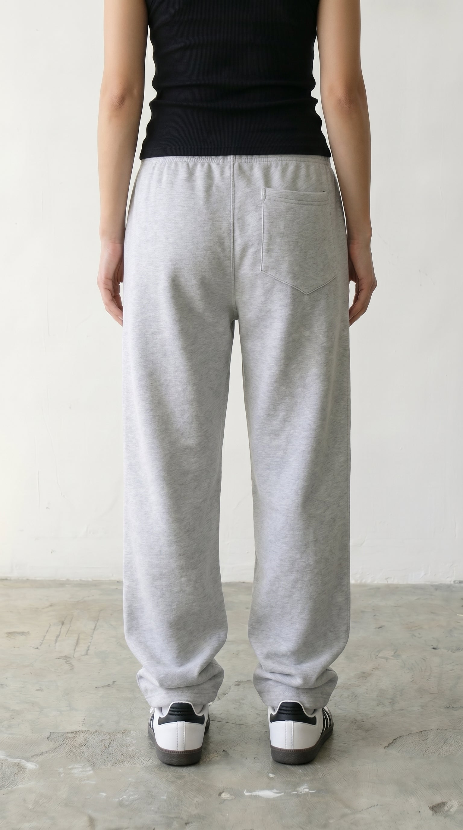 Wide Leg Sweatpants - Ash Gery