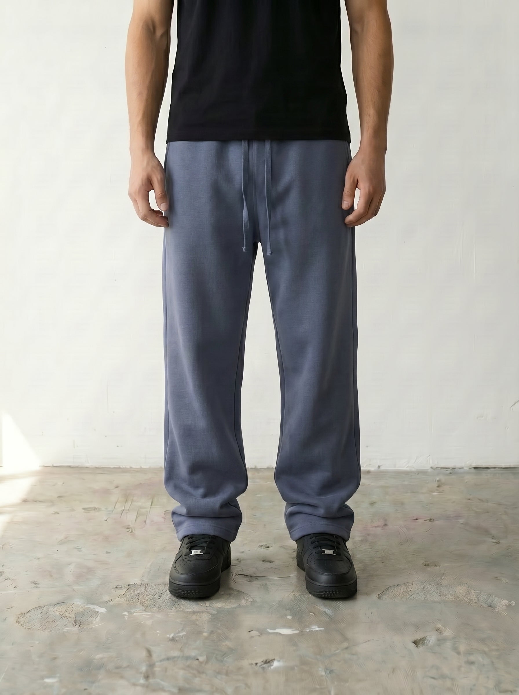 Wide Leg Sweatpants - Dark Grey