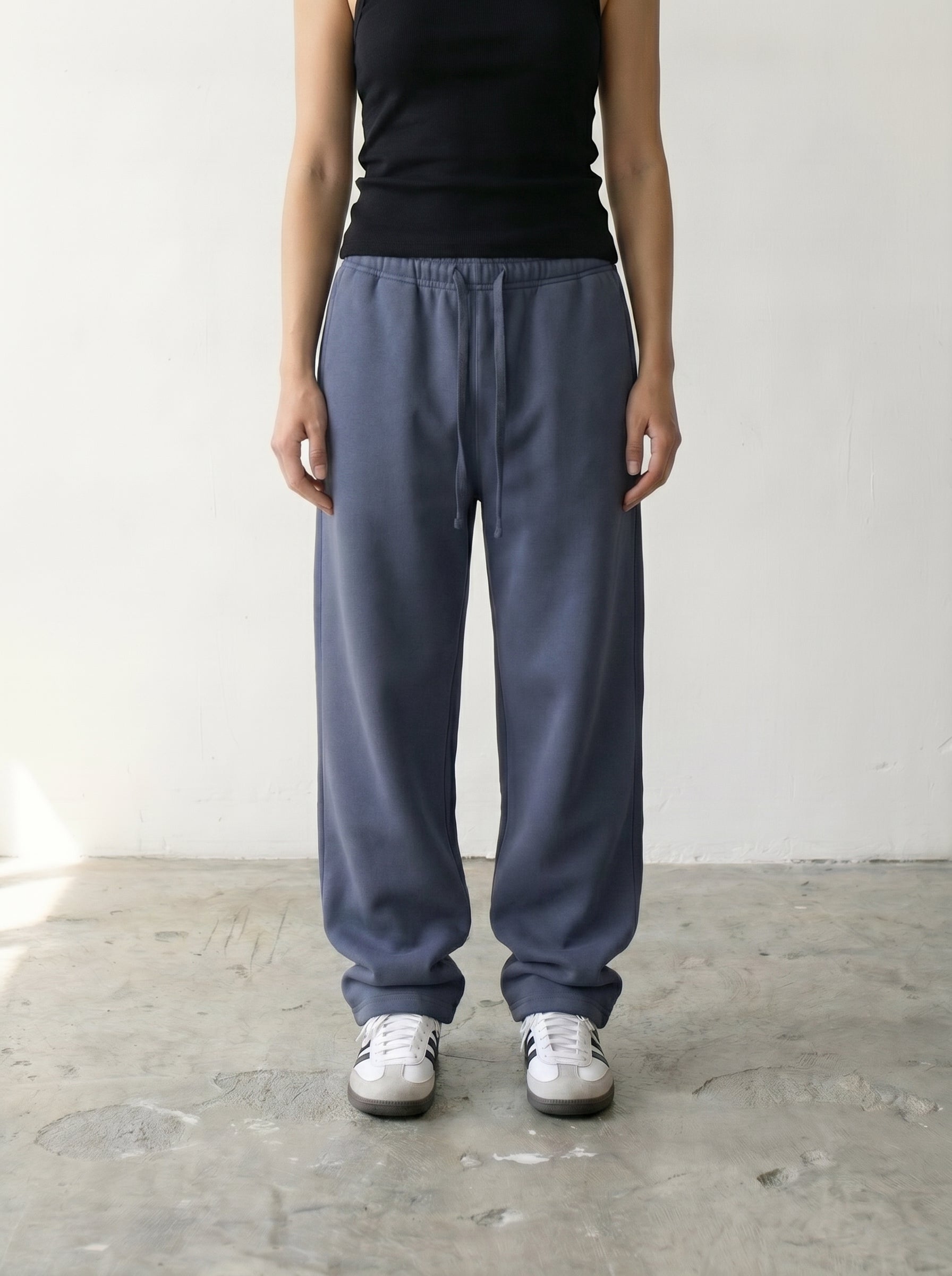 Wide Leg Sweatpants - Dark Grey
