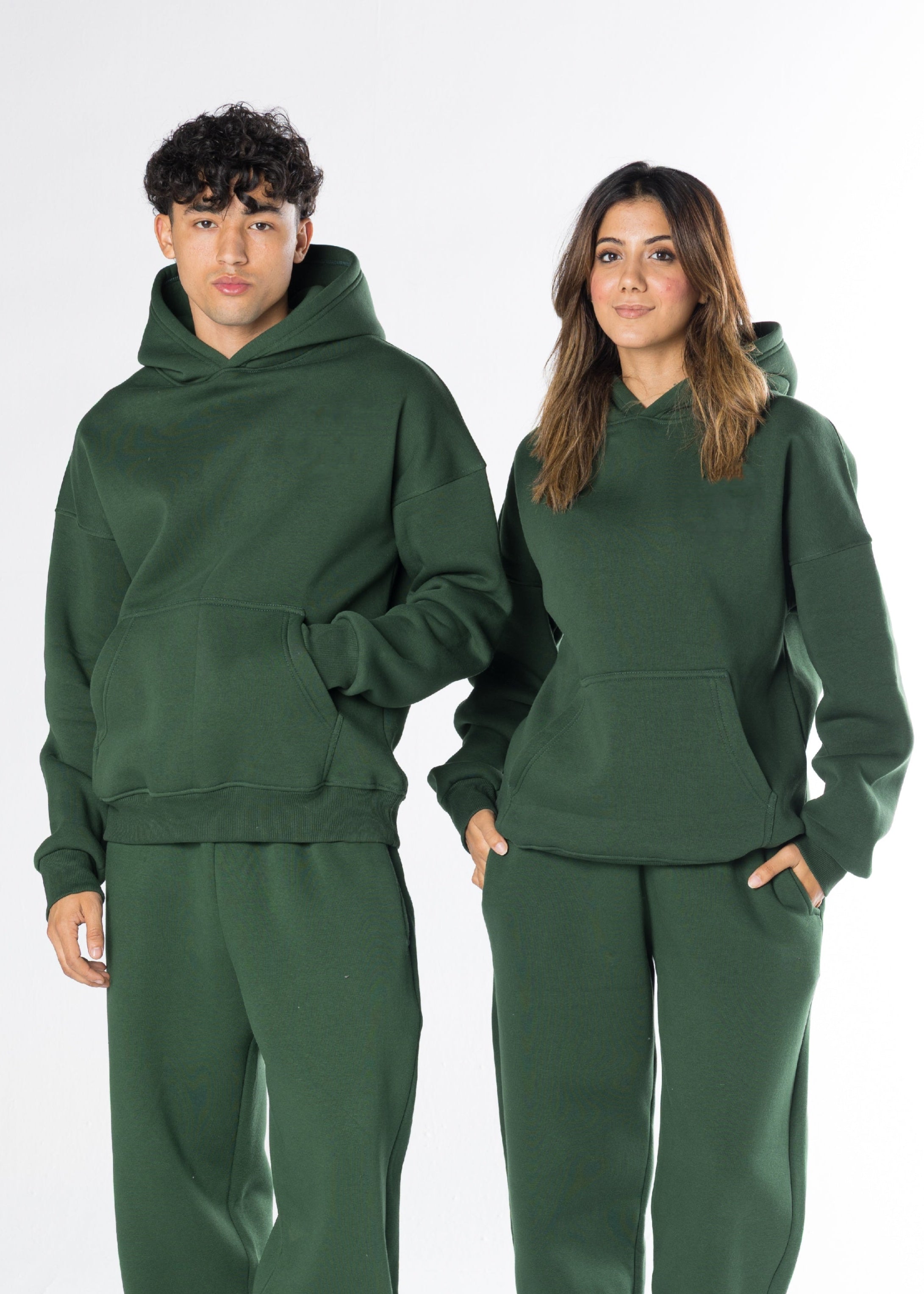 Oversized Hoodie - Dark Olive