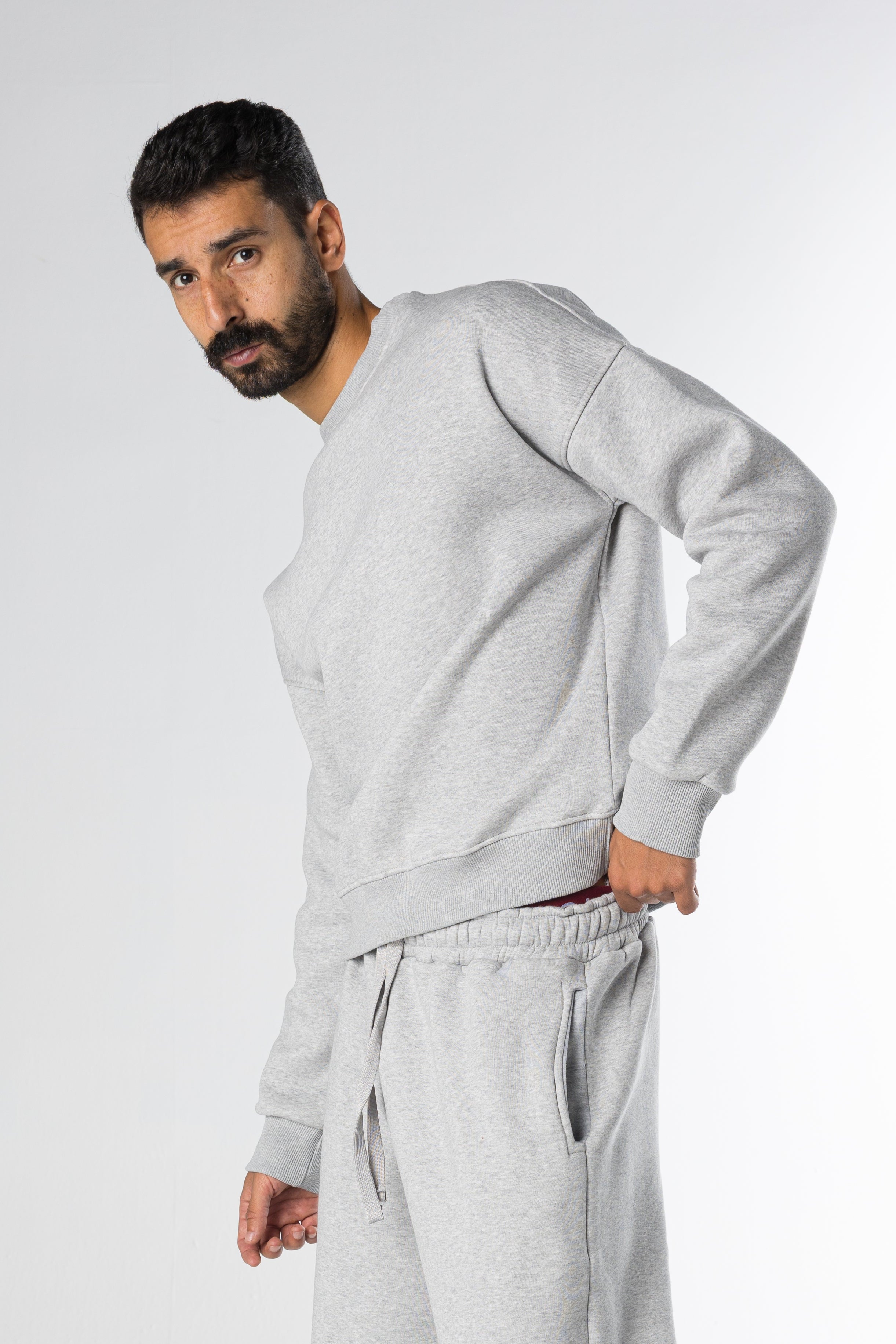 Boxy fit crewneck - Ash Grey