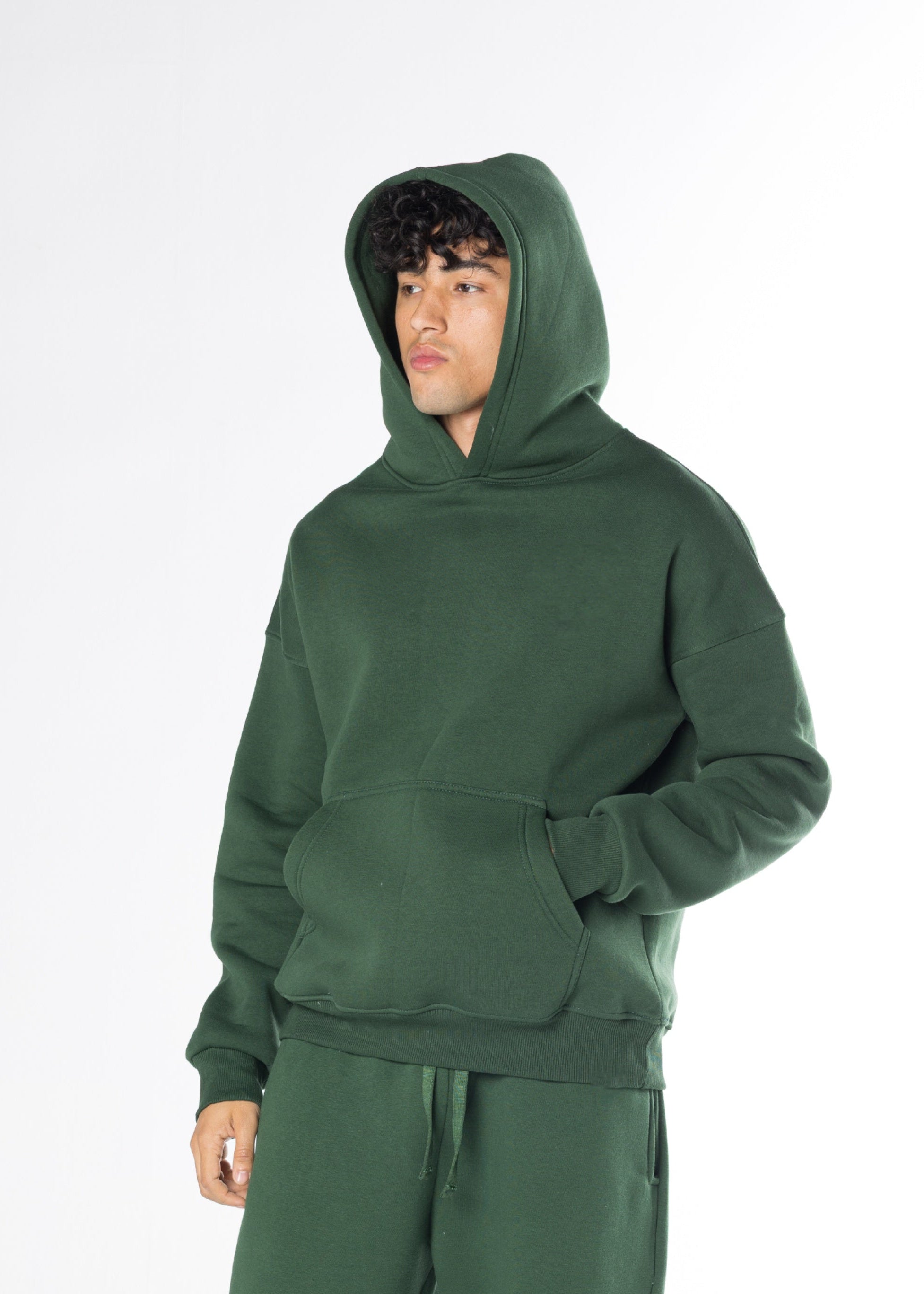 Oversized Hoodie - Dark Olive