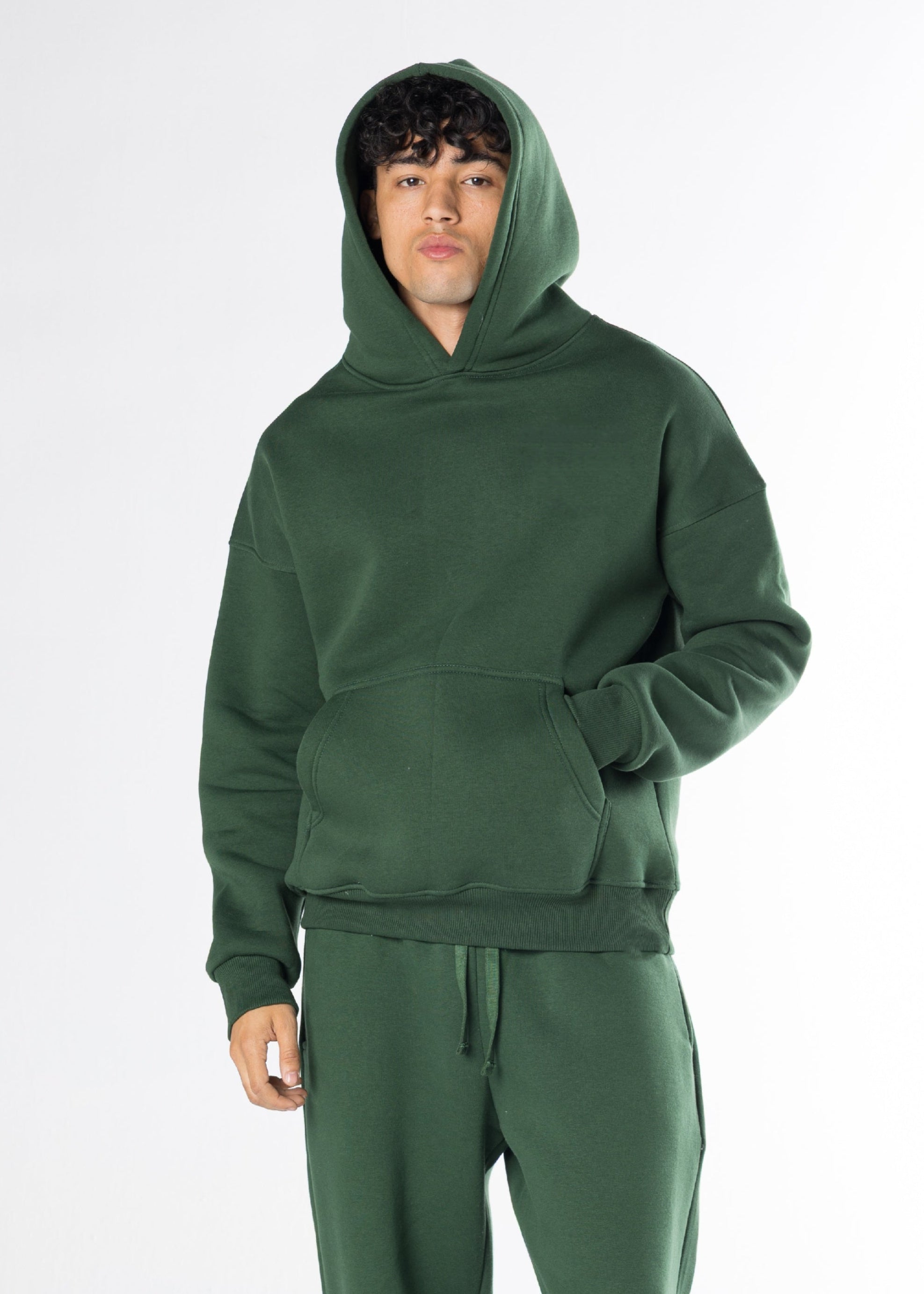 Oversized Hoodie - Dark Olive