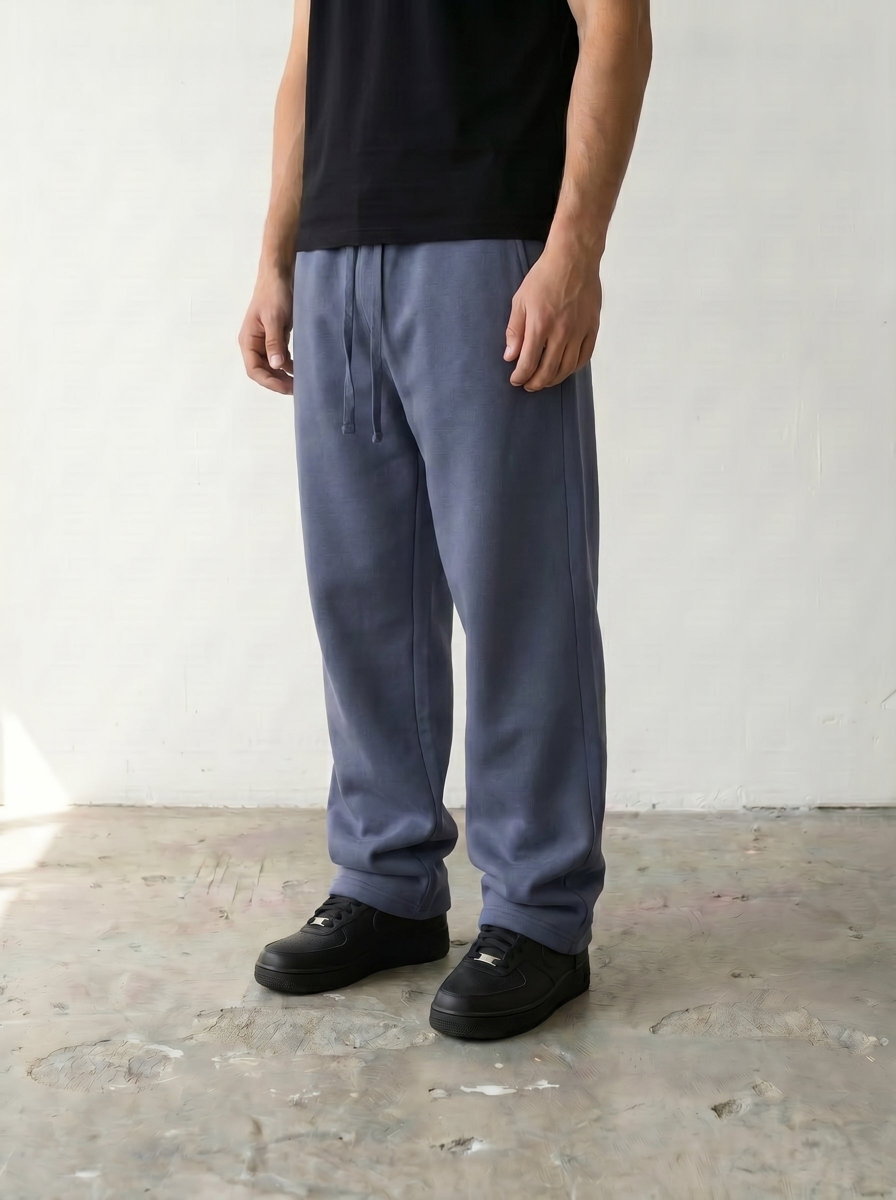 Wide Leg Sweatpants - Dark Grey