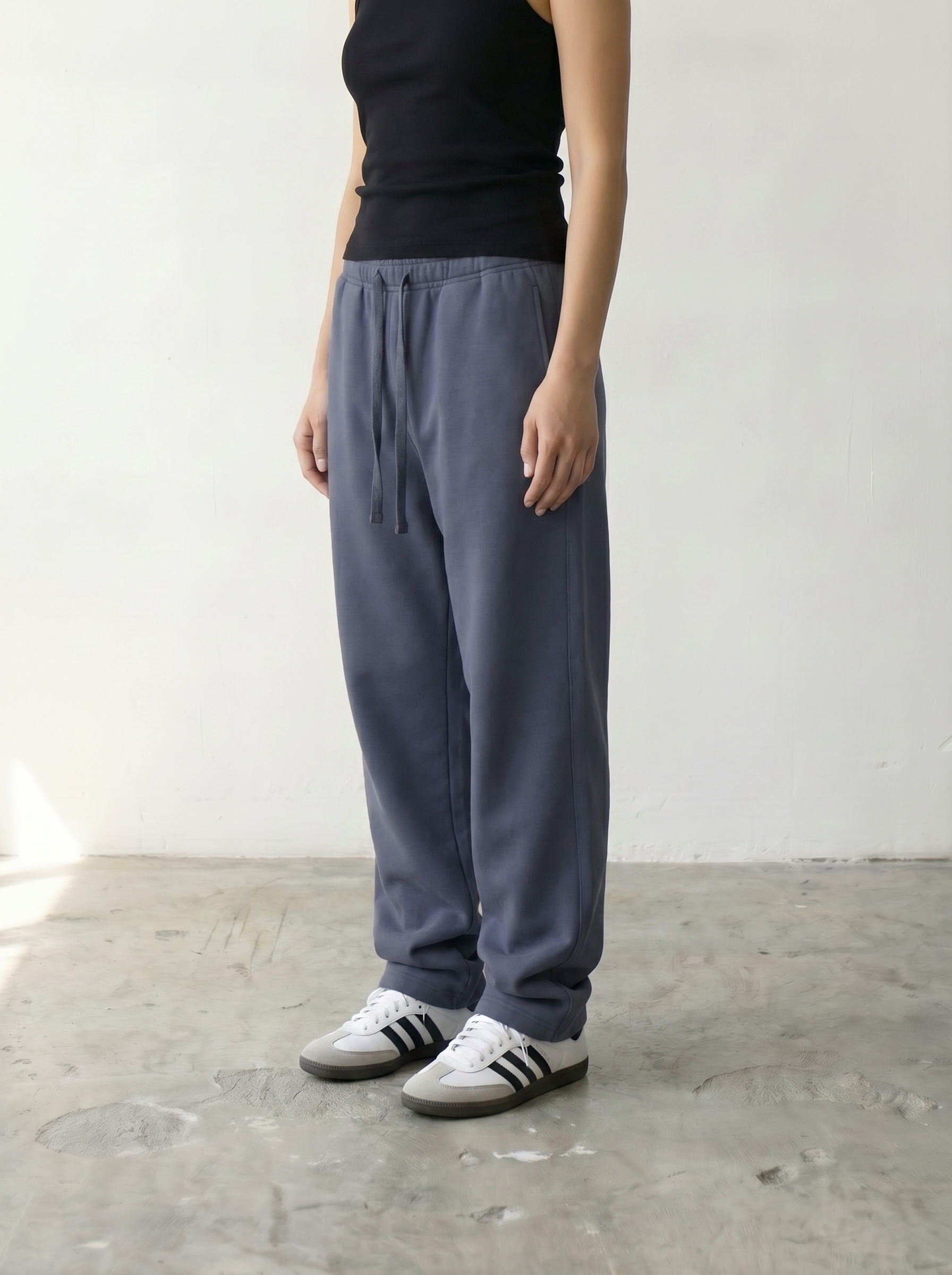 Wide Leg Sweatpants - Dark Grey